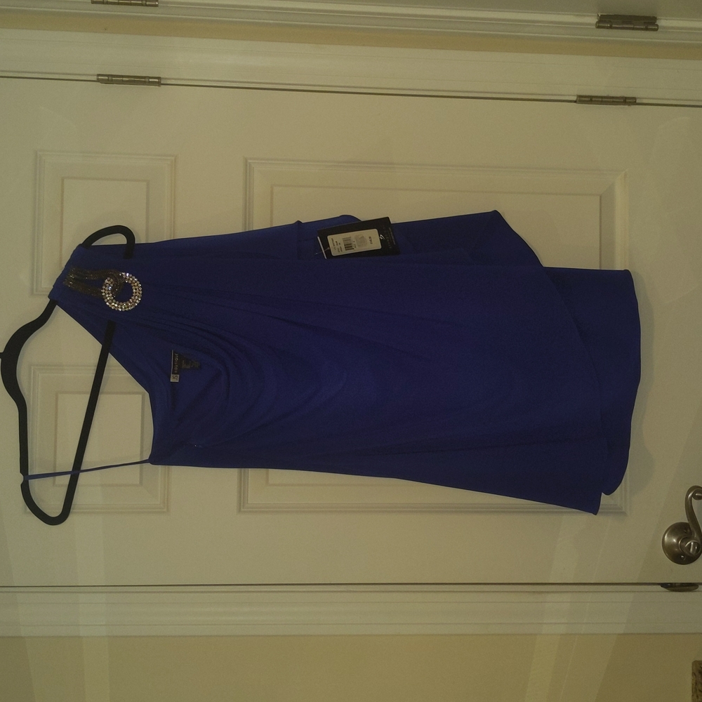 Royal blue one shoulder dress